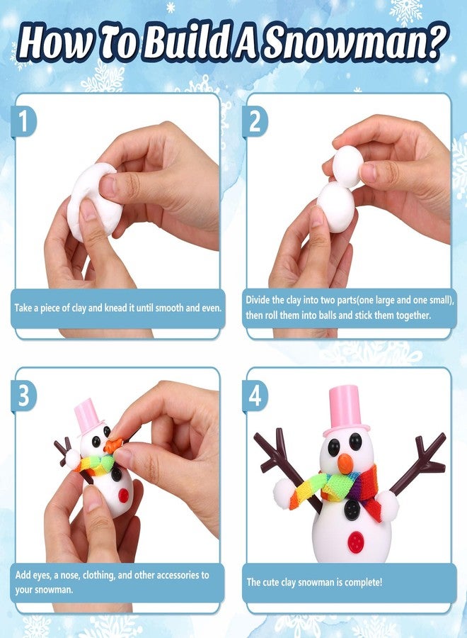 Naler 12 Pack Build A Snowman Kit - DIY Snowman Kit for Holiday Gift, Christmas Crafts for Kids, Stocking Stuffers, Party Favor - Image 4